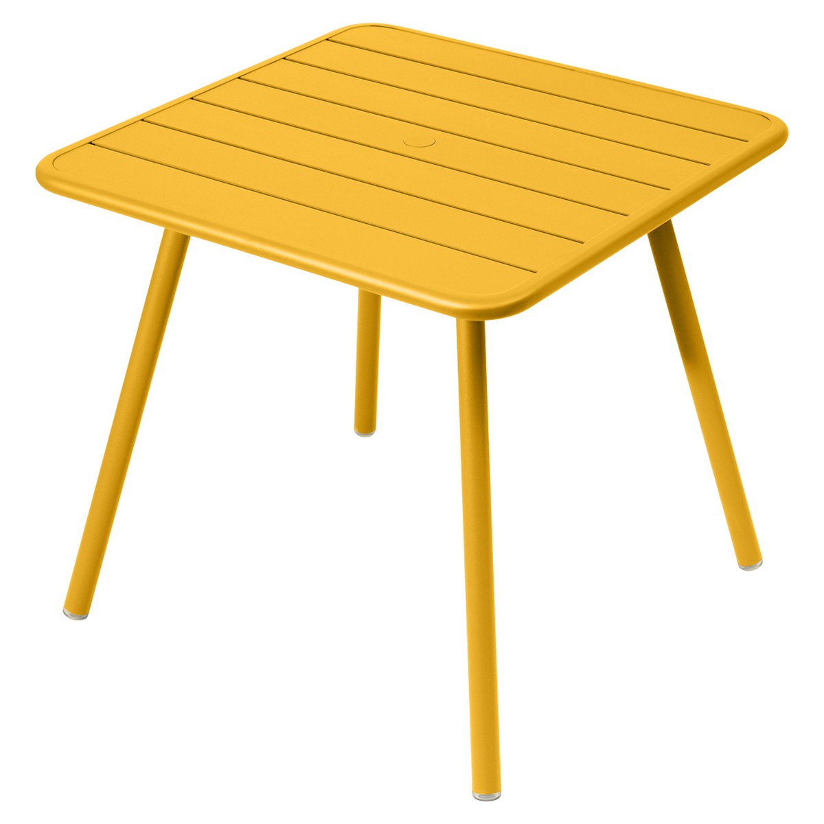 Fermob Luxembourg Table Luxembourg carrée 4 pieds Jaune miel L 80 x l 80 x H74cm