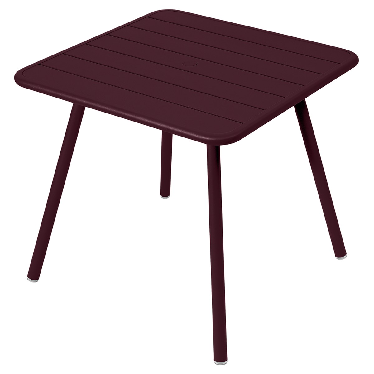 Fermob Luxembourg Table Luxembourg carrée 4 pieds Rouge lie de vin L 80 x l 80 x H74cm