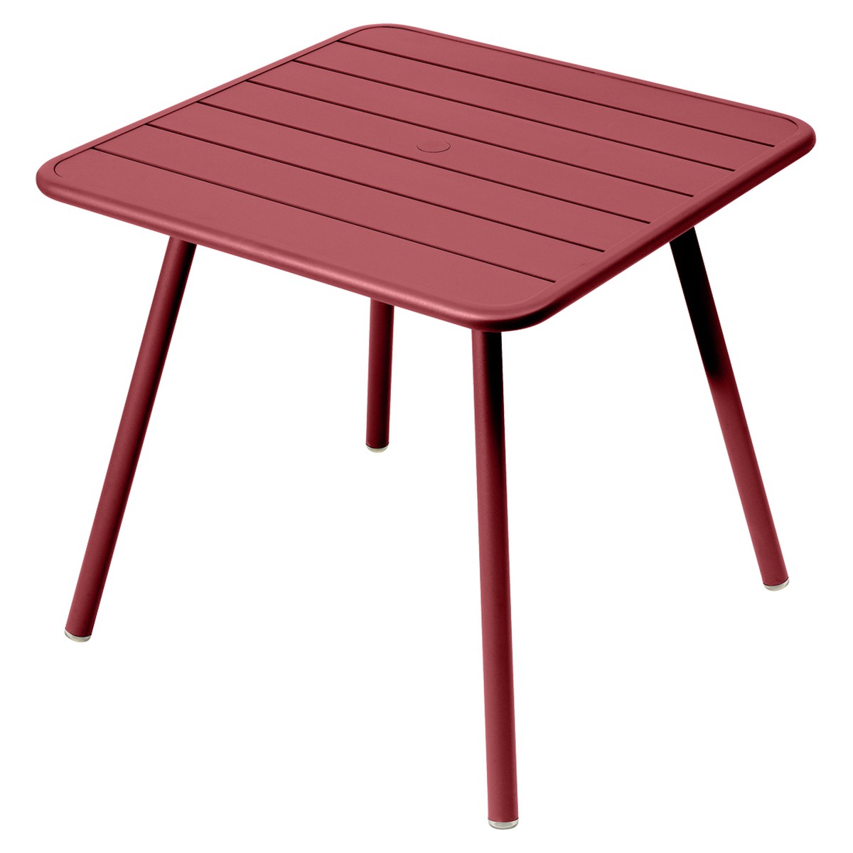 Fermob Luxembourg Table Luxembourg carrée 4 pieds Rouge groseille L 80 x l 80 x H74cm