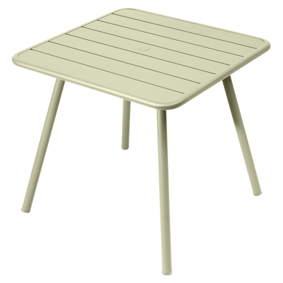 Fermob Luxembourg Table Luxembourg carrée 4 pieds Vert tilleul L 80 x l 80 x H74cm