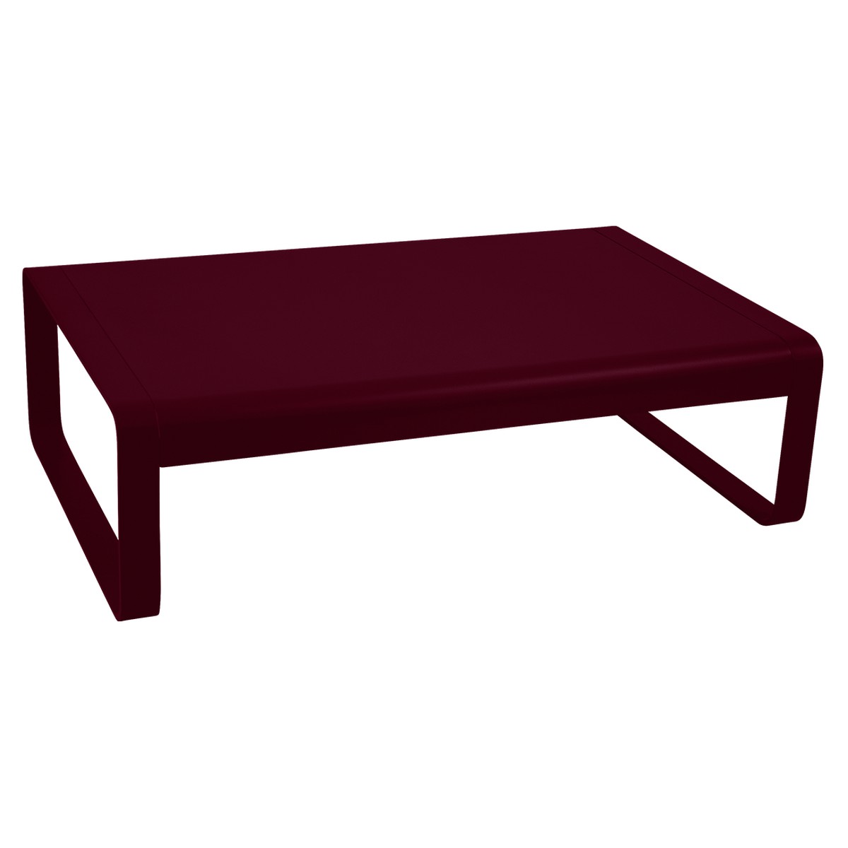 Fermob Bellevie Table basse Bellevie Rouge lie de vin L 103 x l 75 x H36cm