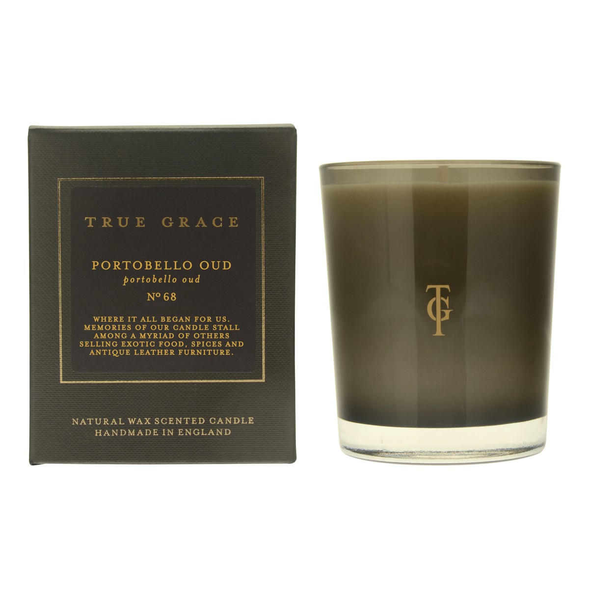 True Grace MANOIR Bougie parfumée Manoir Portobello Oud  