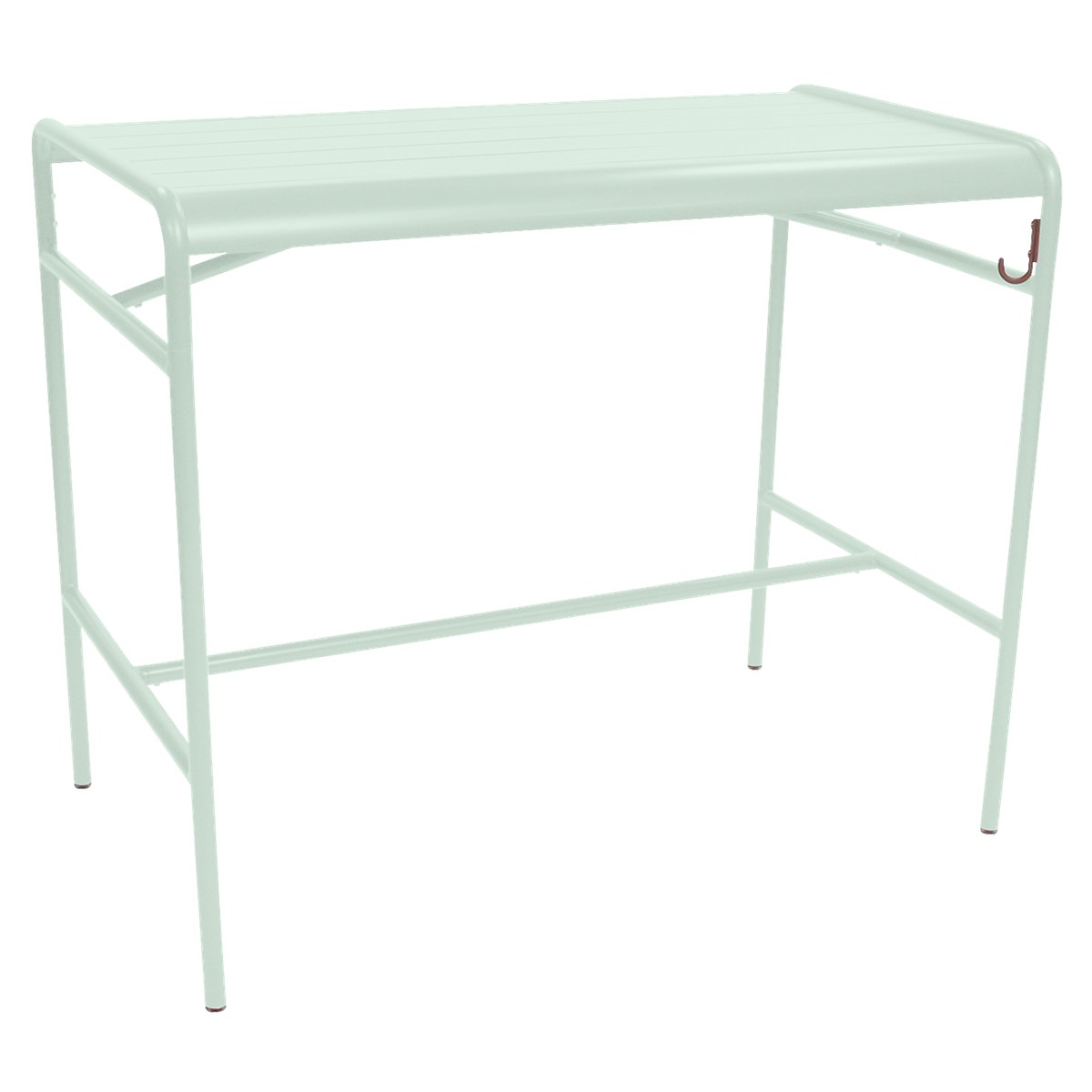 Fermob Luxembourg Table Luxembourg haute rectangulaire Bleu cyan clair L 126 x l 73 x H104cm