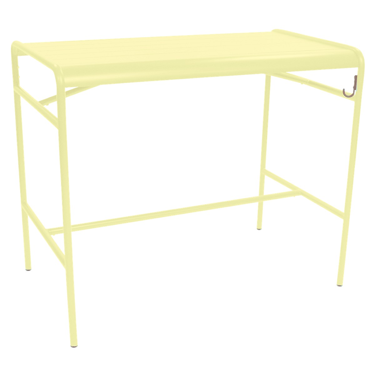 Fermob Luxembourg Table Luxembourg haute rectangulaire Jaune beurre frais L 126 x l 73 x H104cm