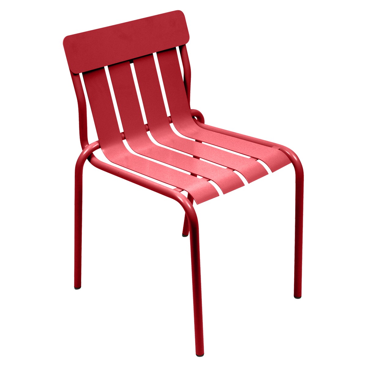 Fermob Stripe Chaise Stripe Rouge cerise L 58 x l 52 x H85cm