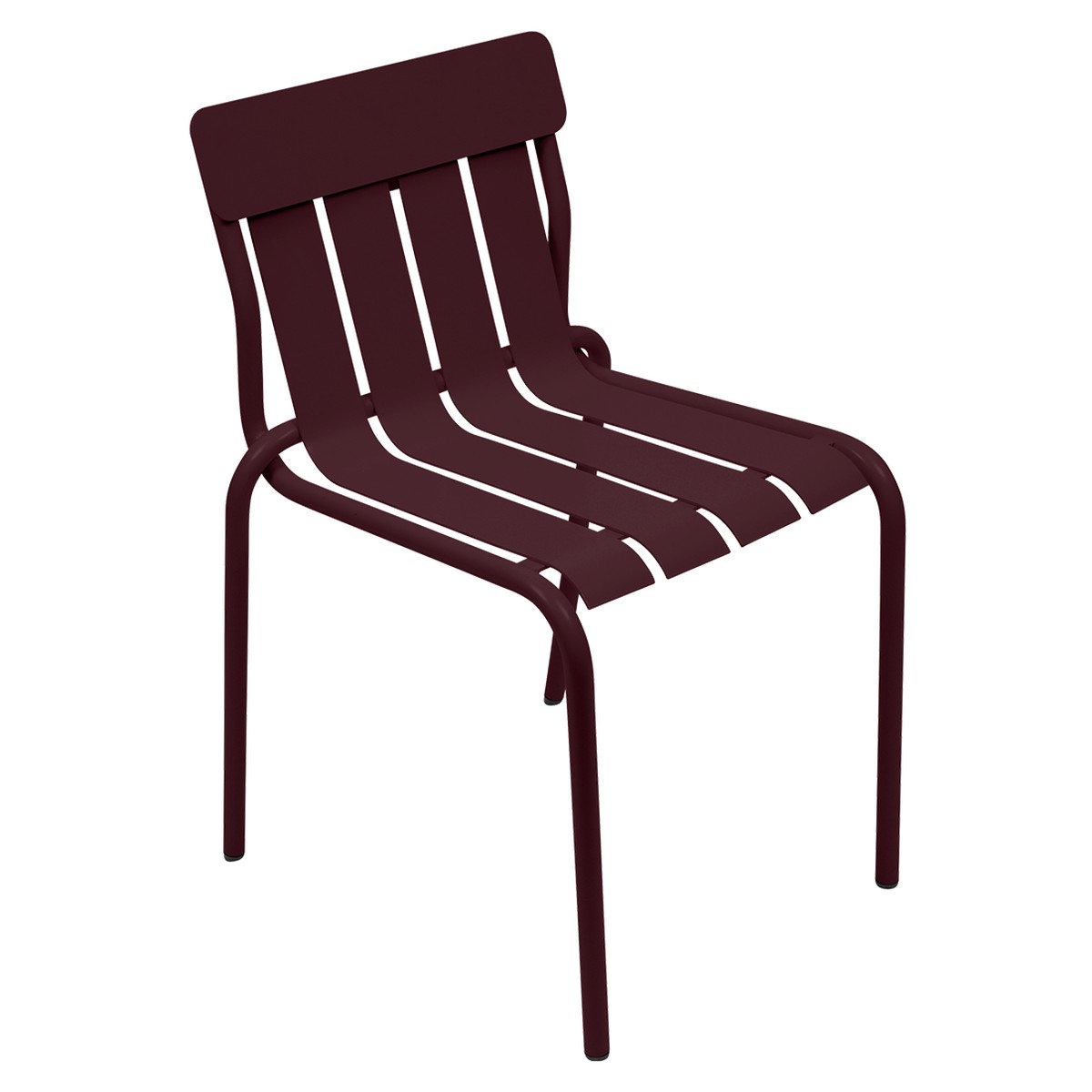 Fermob Stripe Chaise Stripe Rouge lie de vin L 58 x l 52 x H85cm