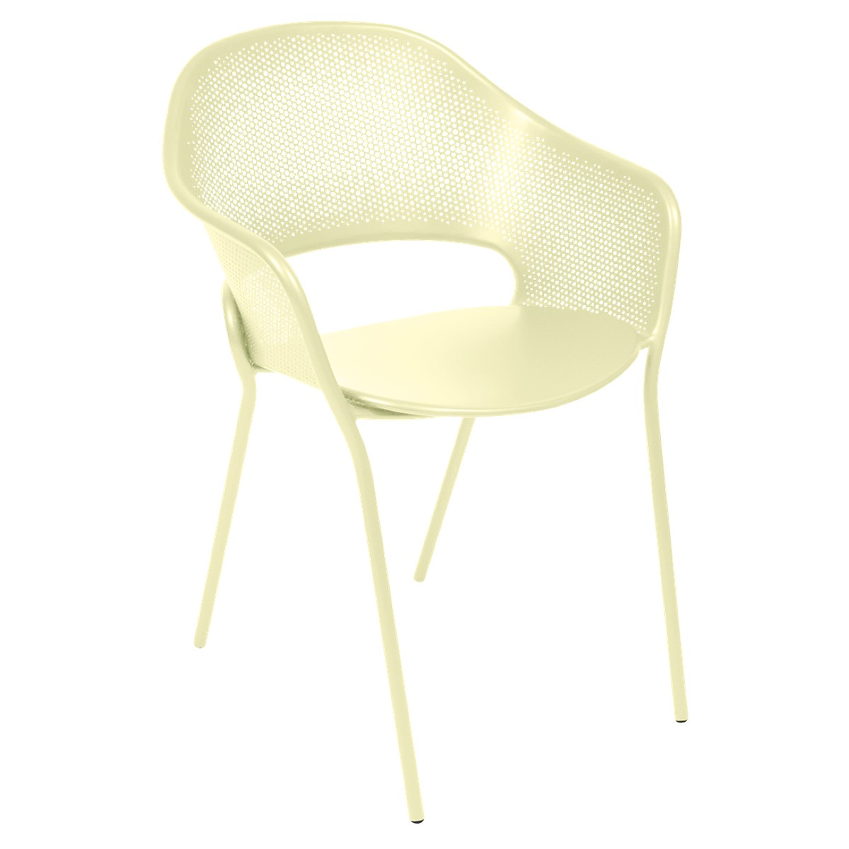 Fermob Kate Fauteuil de repas Kate Jaune beurre frais L 57 x l 57 x H79.5cm