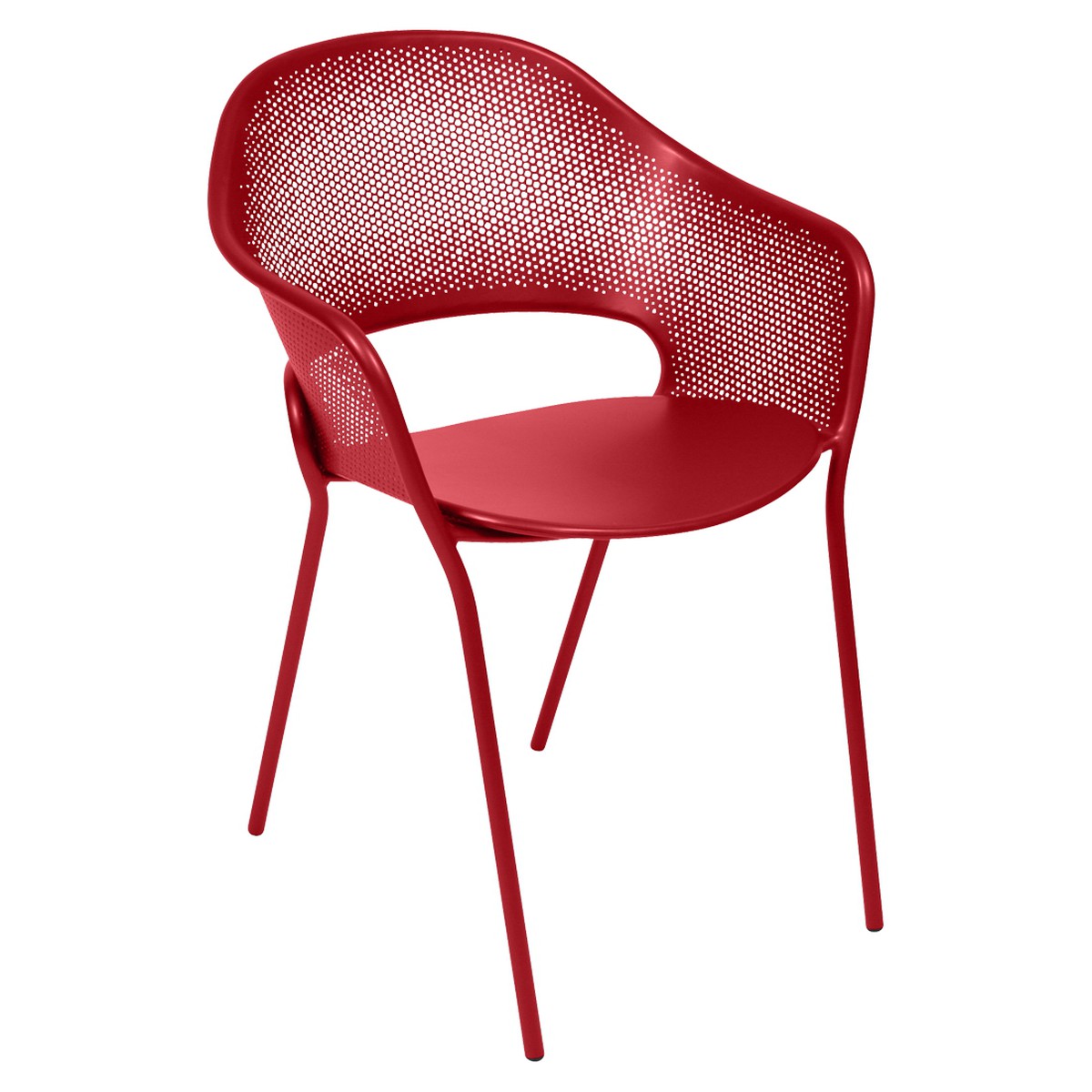 Fermob Kate Fauteuil de repas Kate Rouge cerise L 57 x l 57 x H79.5cm