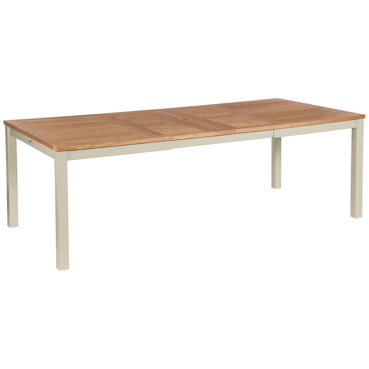 Barlow Tyrie Aura Table Aura avec allonges 230 rectangulaire en teck Champagne Blanc crème 