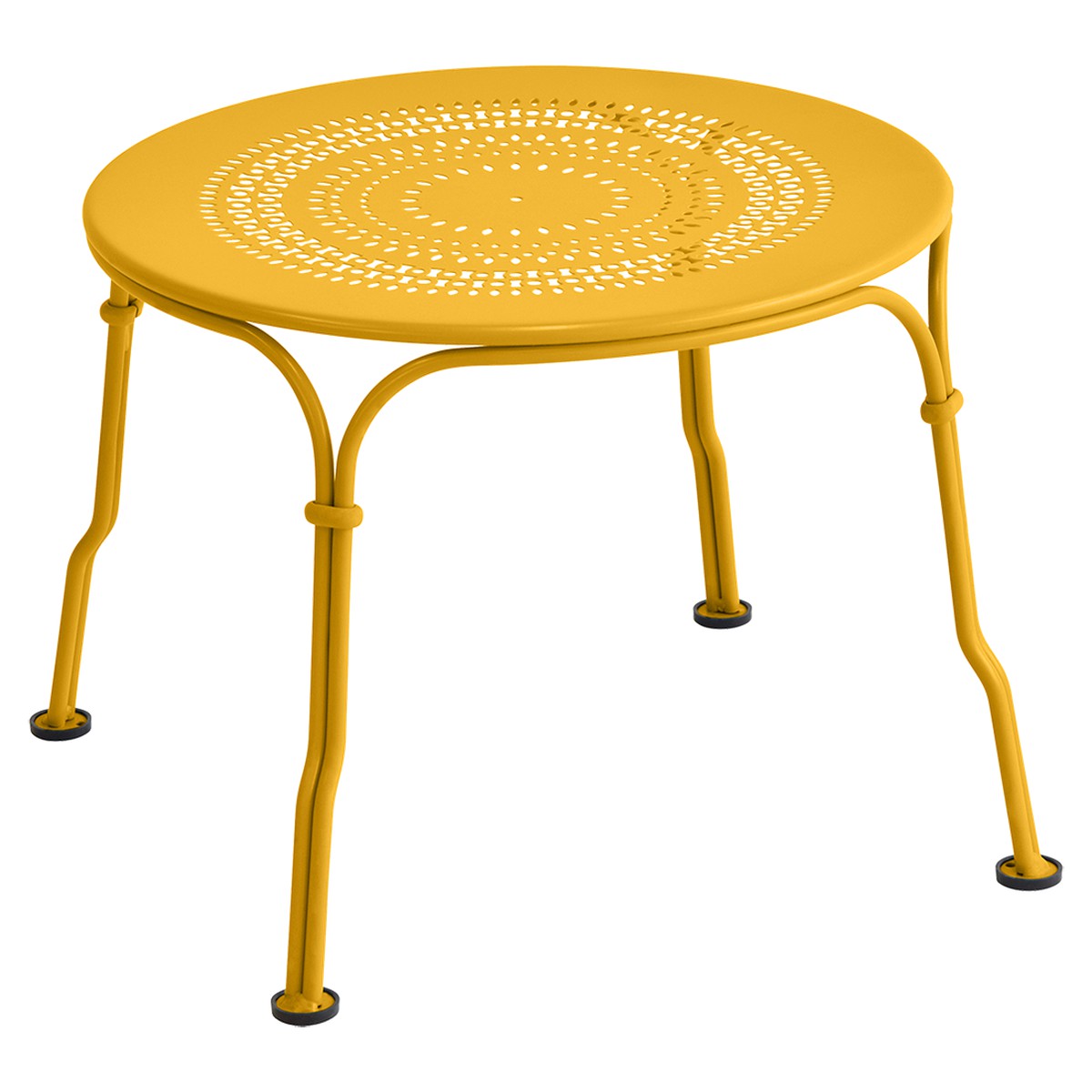 Fermob 1900 Table basse Cabriolet 1900 Jaune miel L 45 x l 45 x H34cm Diam : 45