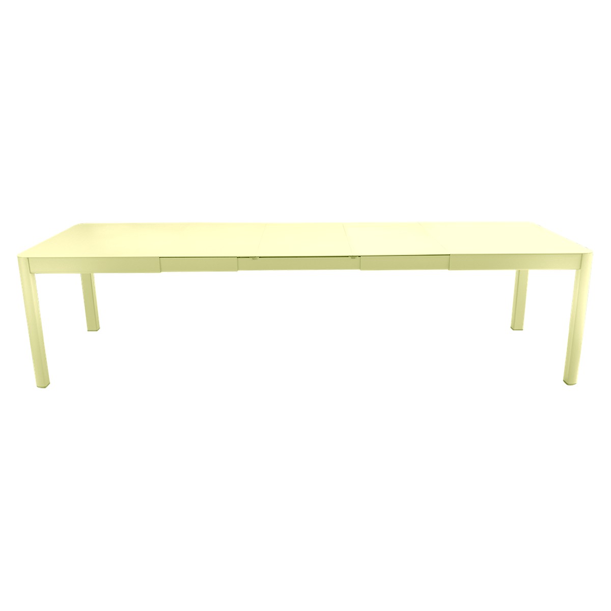 Fermob Ribambelle Table Ribambelle XL 3 Allonges Jaune beurre frais L 299 x l 100 x H74cm