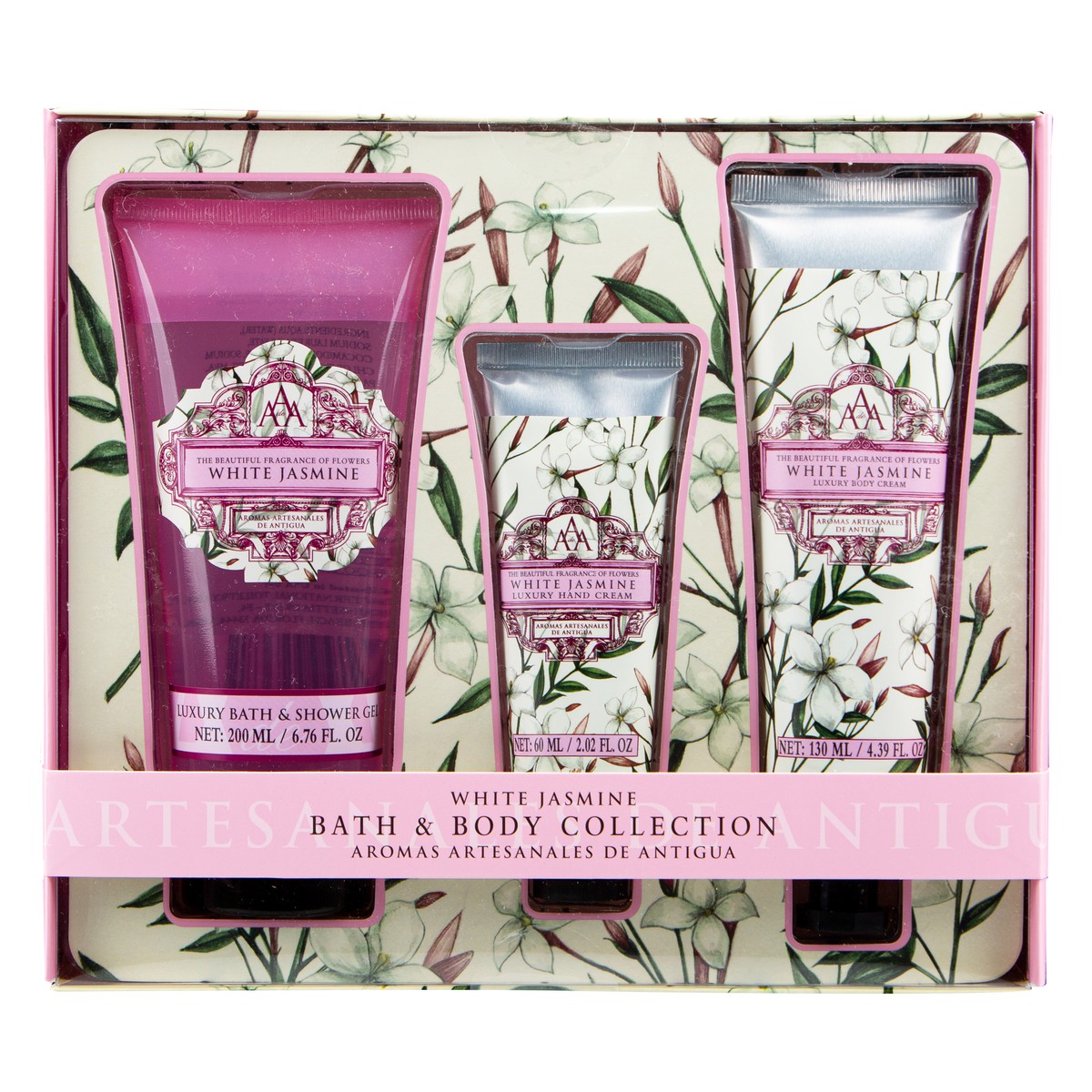 The Somerset Toiletry ANTIGUA Coffret Bain & Corps Jasmin blanc  