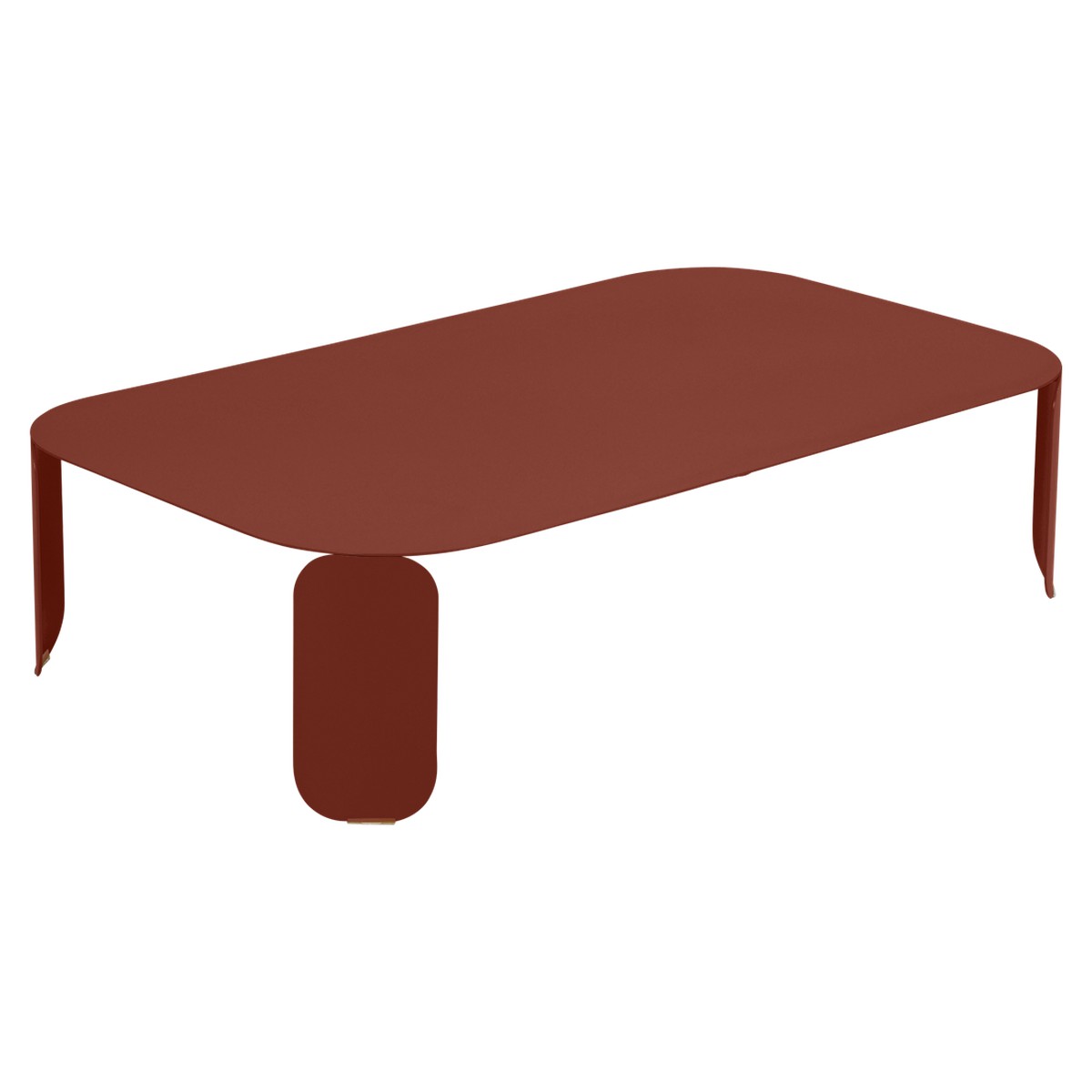 Fermob Bebop Table basse Bebop rectangulaire H29 Rouge ocre L 120 x l 70 x H29cm