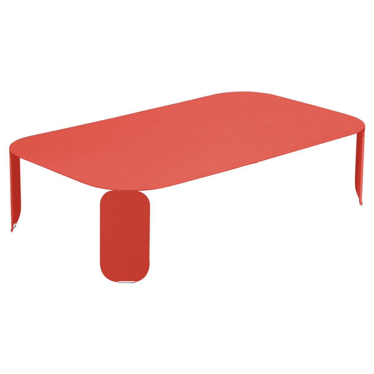 Fermob Bebop Table basse Bebop rectangulaire H29 Rouge saumon L 120 x l 70 x H29cm