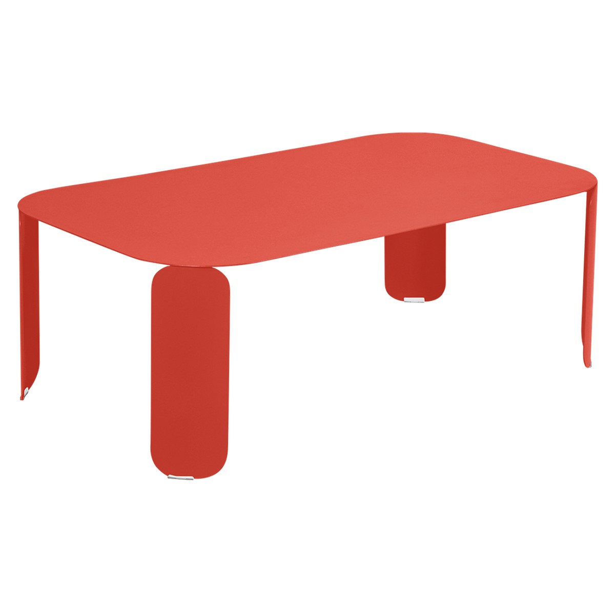 Fermob Bebop Table basse Bebop rectangle H42 Rouge saumon L 120 x l 70 x H42cm