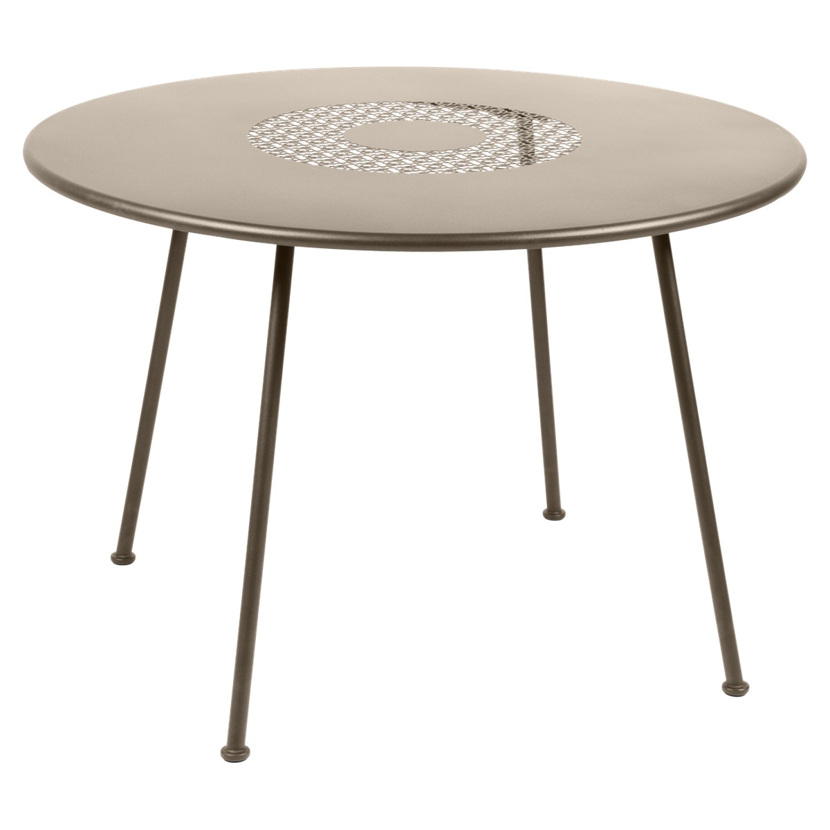 Fermob Lorette Table Lorette ronde Beige L 110 x l 110 x H74cm Diam : 110