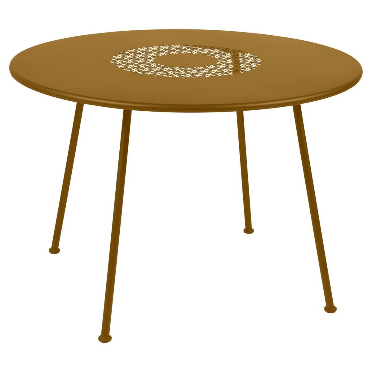 Fermob Lorette Table Lorette ronde Brun caramel L 110 x l 110 x H74cm Diam : 110