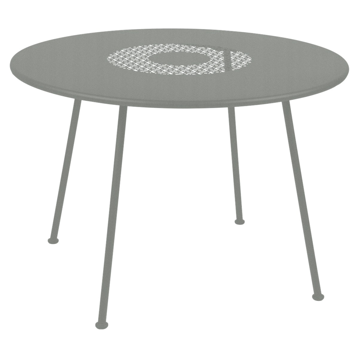 Fermob Lorette Table Lorette ronde Gris taupe L 110 x l 110 x H74cm Diam : 110