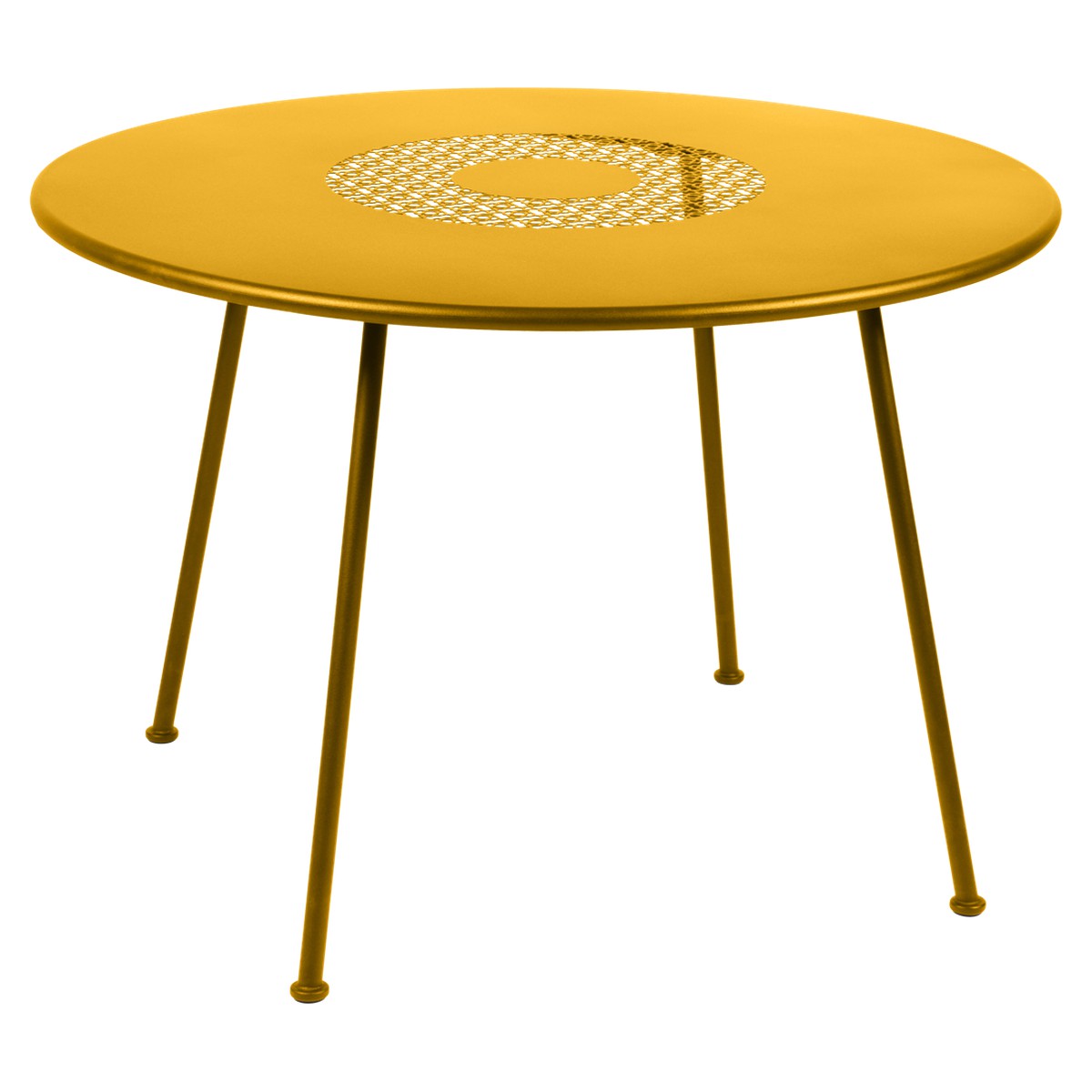 Fermob Lorette Table Lorette ronde Jaune miel L 110 x l 110 x H74cm Diam : 110