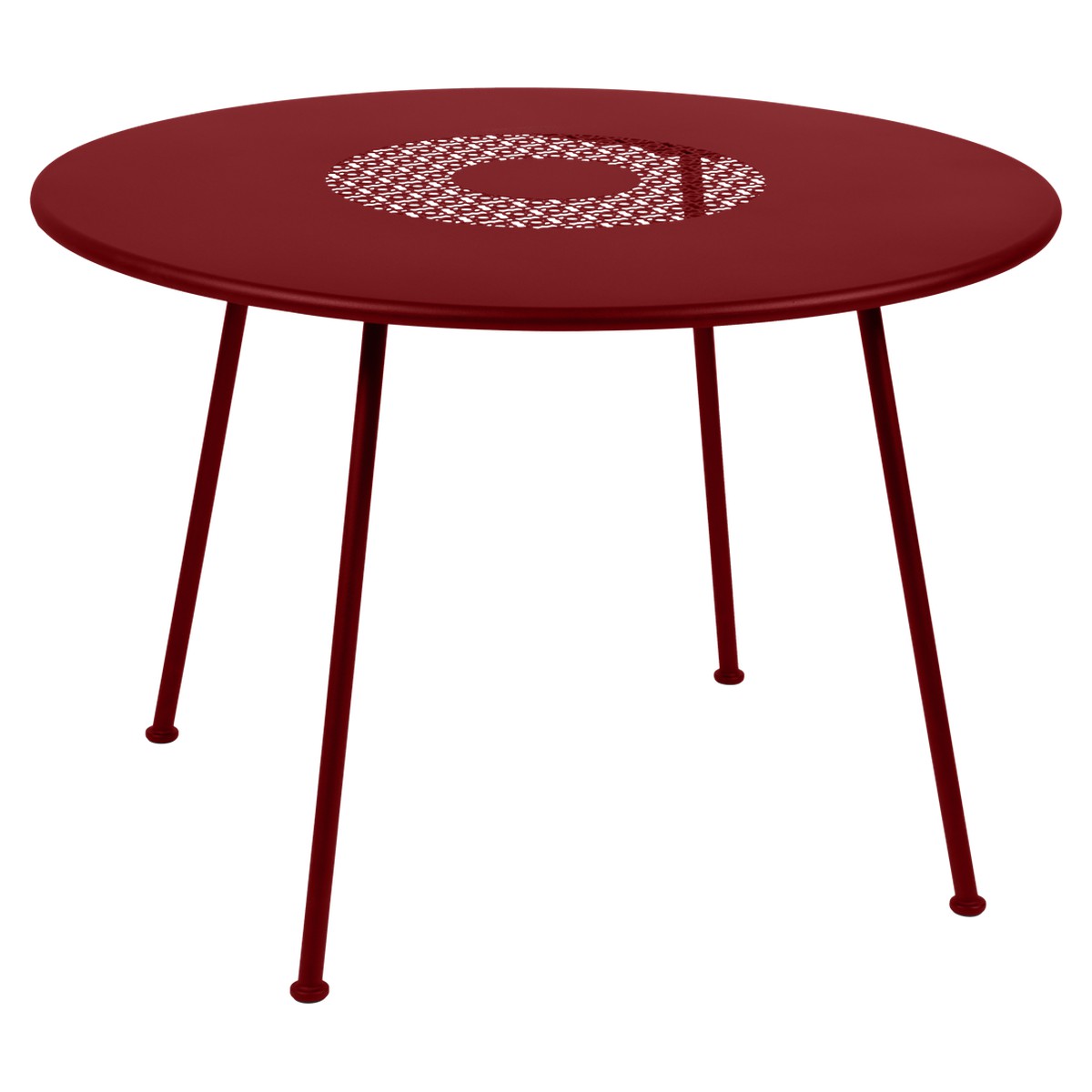 Fermob Lorette Table Lorette ronde Rouge groseille L 110 x l 110 x H74cm Diam : 110