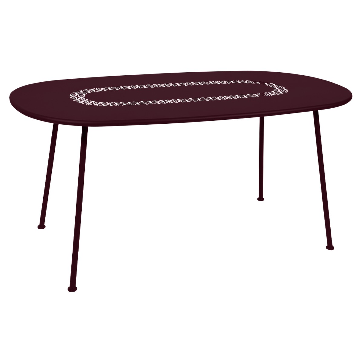 Fermob Lorette Table Lorette oval Rouge lie de vin L 160 x l 90 x H74cm