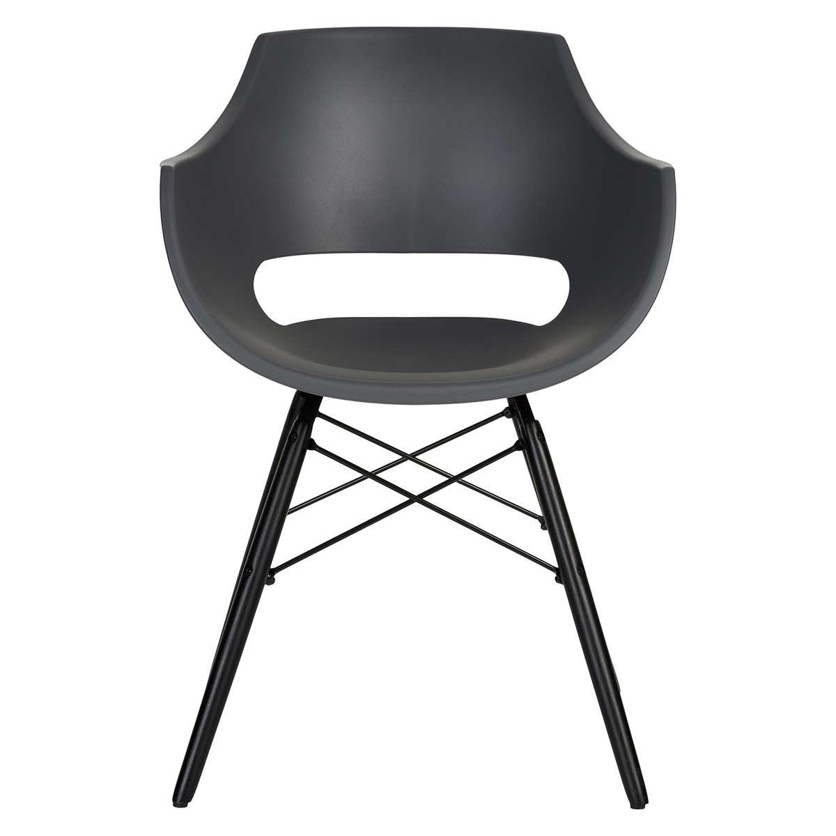 Bodahl Jazz Fauteuil repas JAZZ Anthracite PP FT Gris anthracite 57.5x57.5x83cm