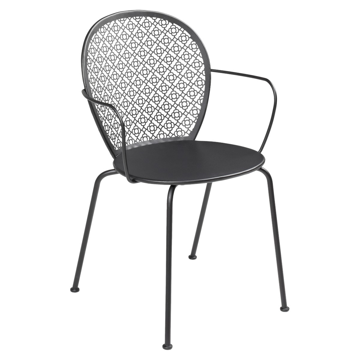 Fermob Lorette Fauteuil de repas Lorette Noir charbon L 42 x l 58 x H84cm