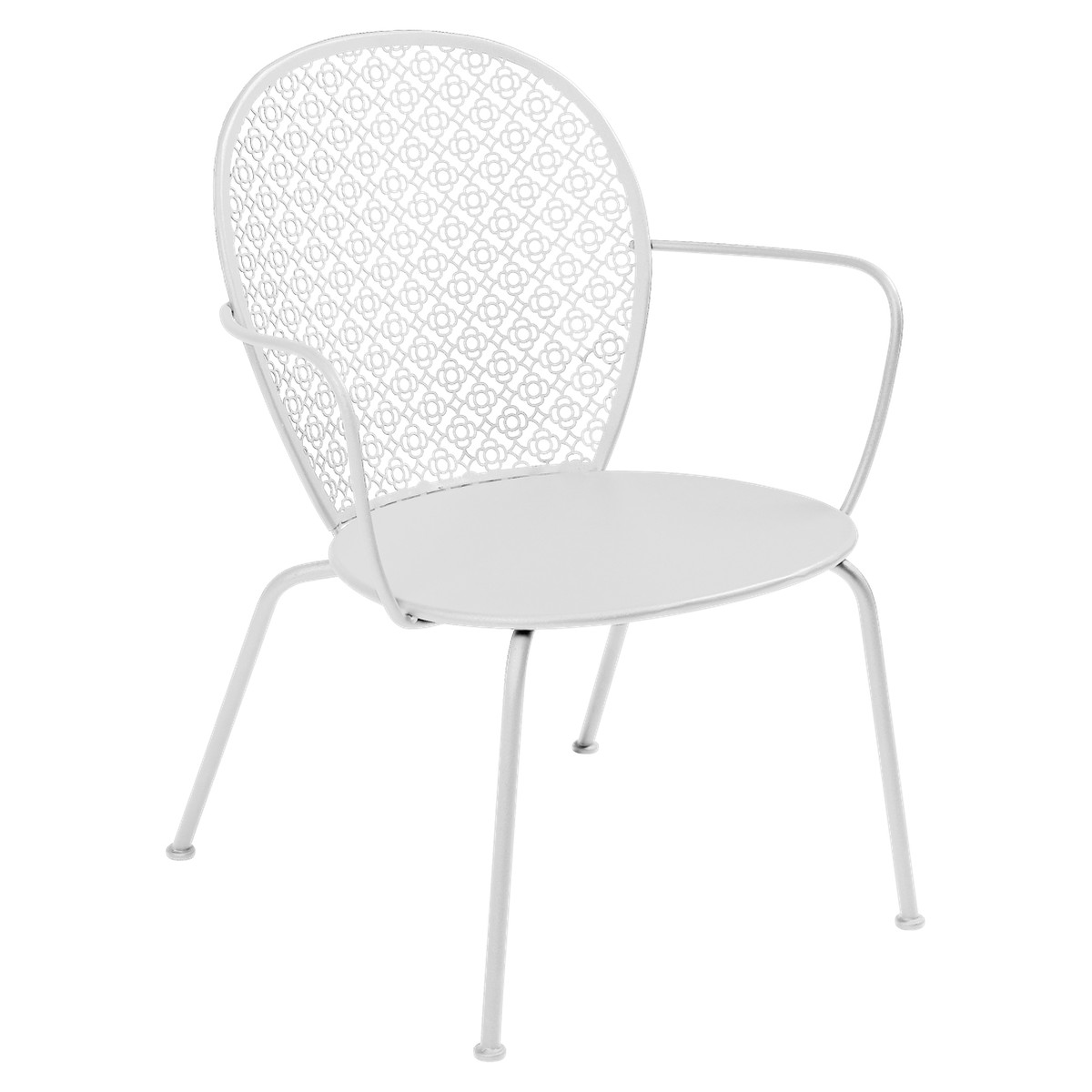 Fermob Lorette Fauteuil bas Lorette Blanc L 48.5 x l 65.7 x H82.4cm