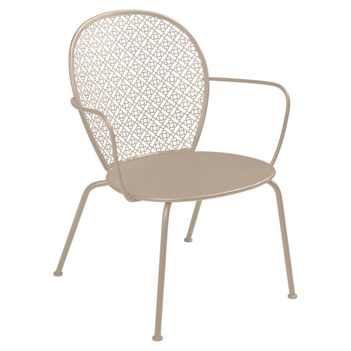 Fermob Lorette Fauteuil bas Lorette Beige L 48.5 x l 65.7 x H82.4cm