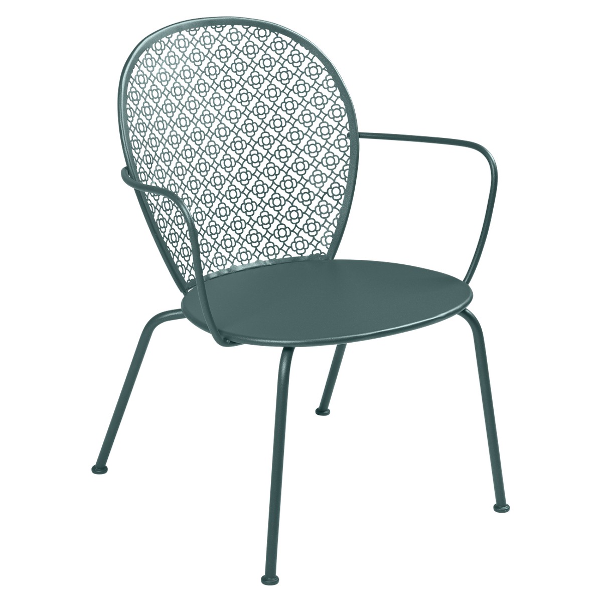 Fermob Lorette Fauteuil bas Lorette Gris fumée L 48.5 x l 65.7 x H82.4cm