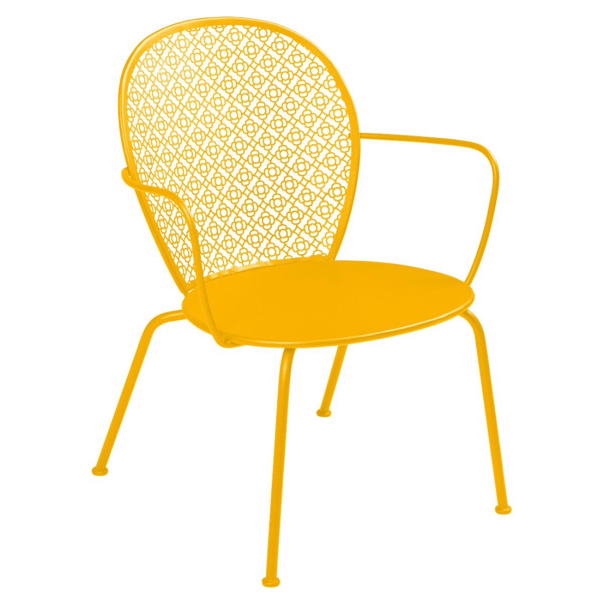 Fermob Lorette Fauteuil bas Lorette Jaune miel L 48.5 x l 65.7 x H82.4cm