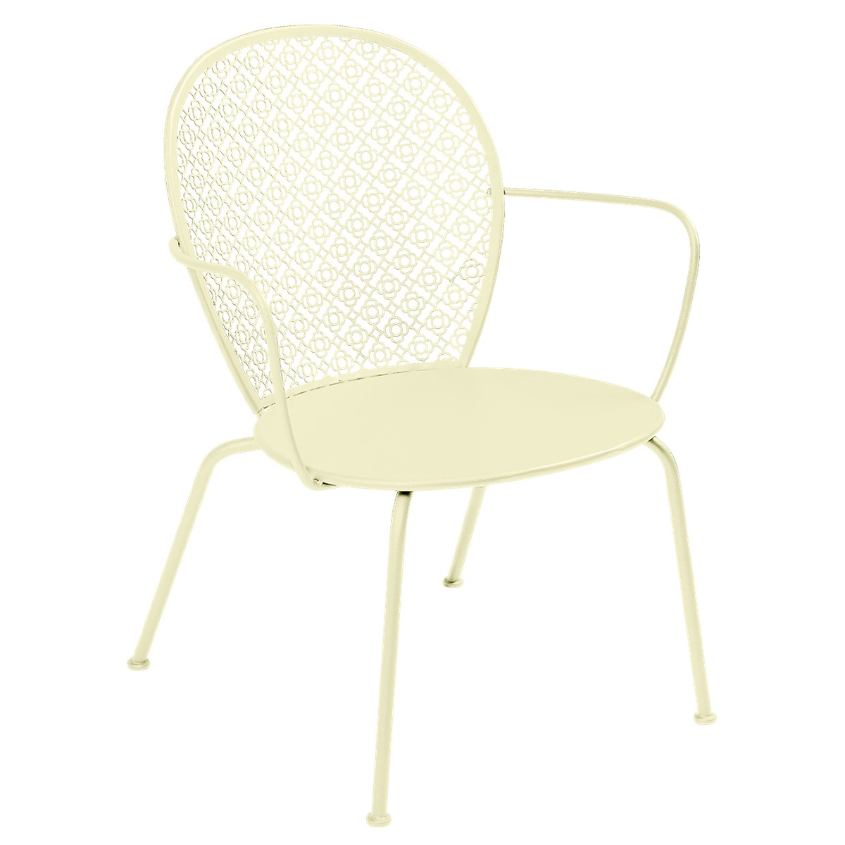 Fermob Lorette Fauteuil bas Lorette Jaune beurre frais L 48.5 x l 65.7 x H82.4cm