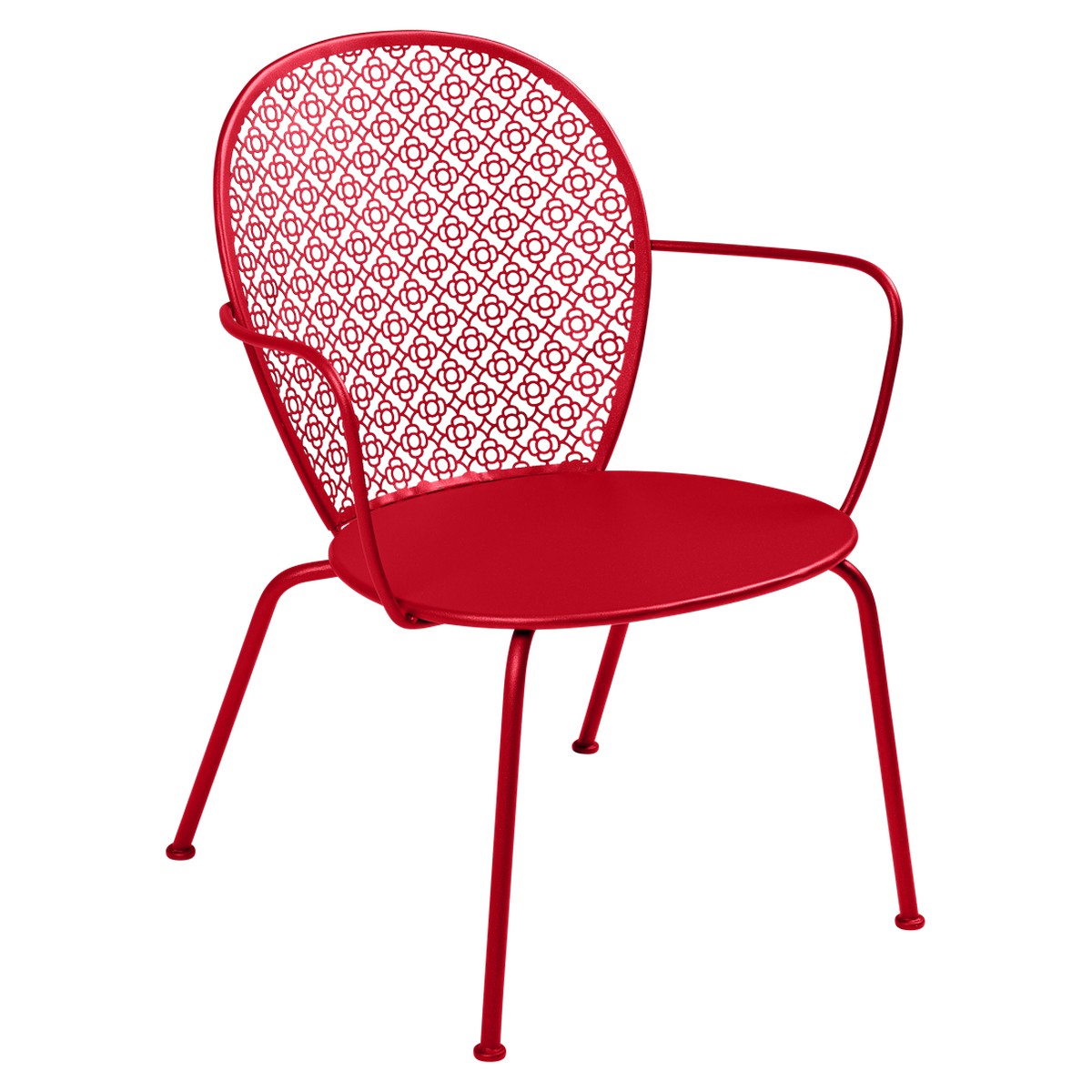 Fermob Lorette Fauteuil bas Lorette Rouge cerise L 48.5 x l 65.7 x H82.4cm