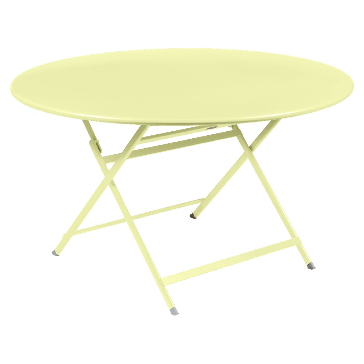 Fermob Caractère Table Caractère ronde Jaune beurre frais L 128 x l 128 x H74.5cm Diam : 128