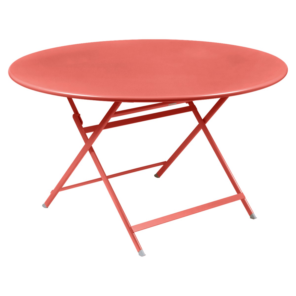 Fermob Caractère Table Caractère ronde Rouge saumon L 128 x l 128 x H74.5cm Diam : 128