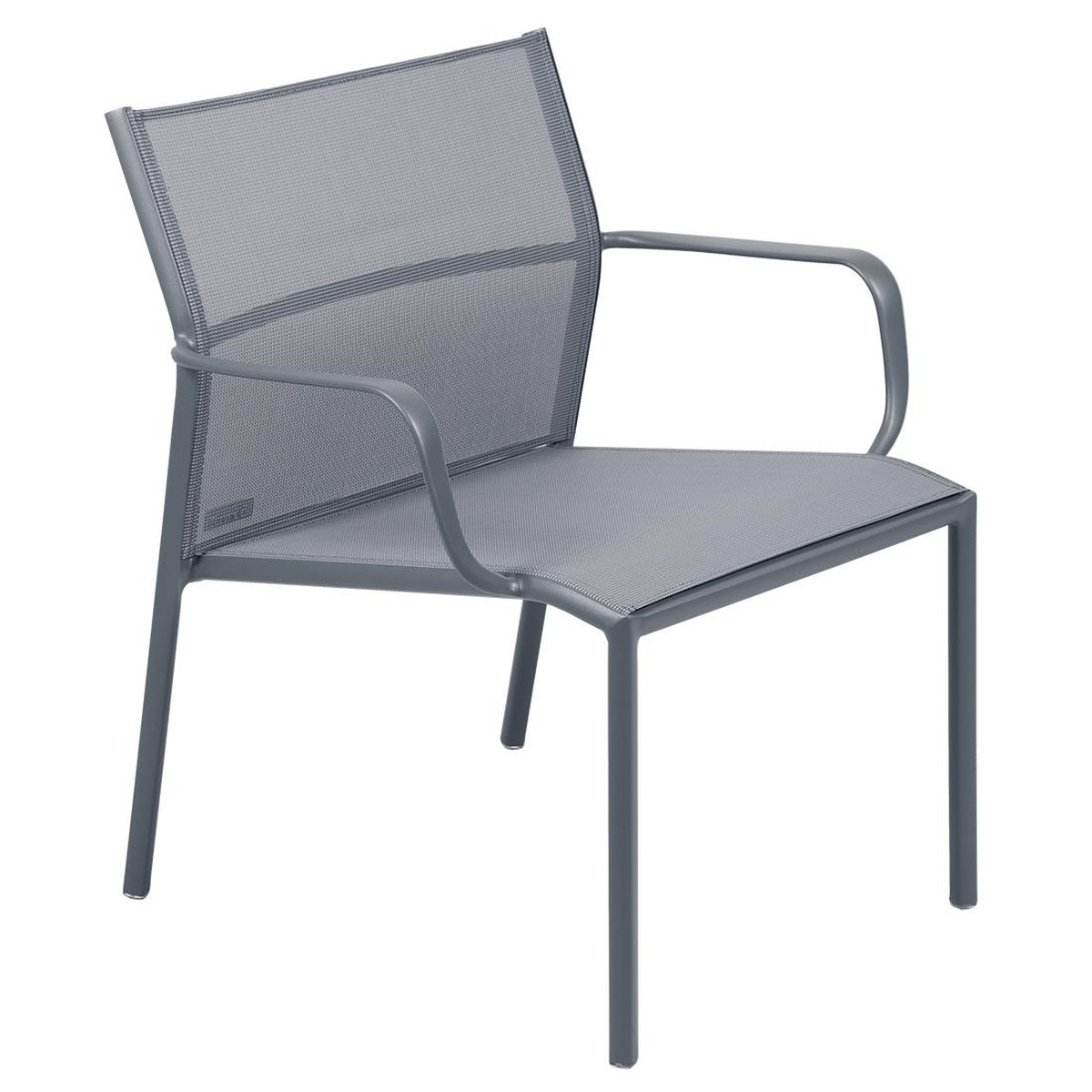 Fermob Cadiz Fauteuil bas Cadiz Gris fumée L 63.4 x l 56.7 x H76.3cm