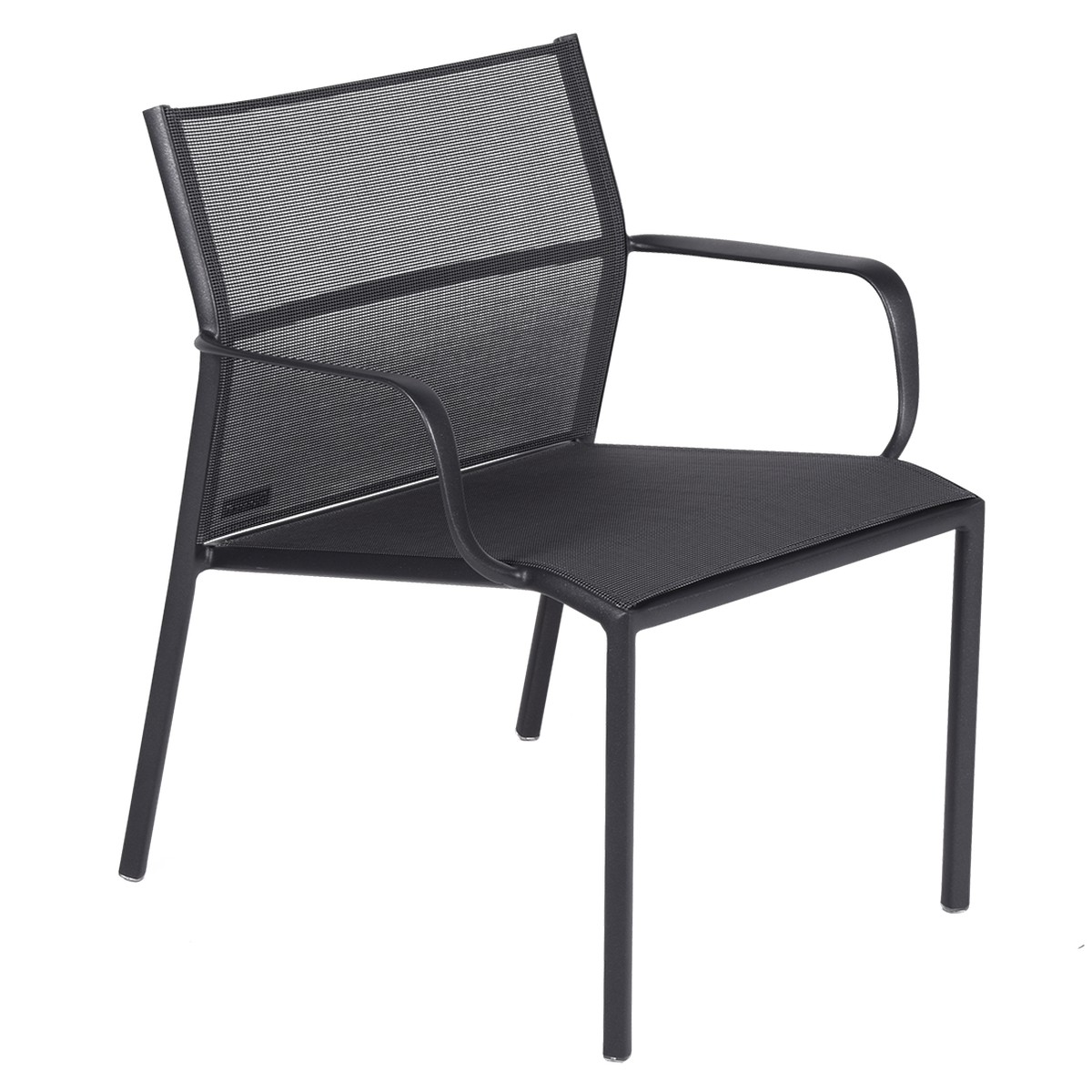 Fermob Cadiz Fauteuil bas Cadiz Noir de carbone L 63.4 x l 56.7 x H76.3cm