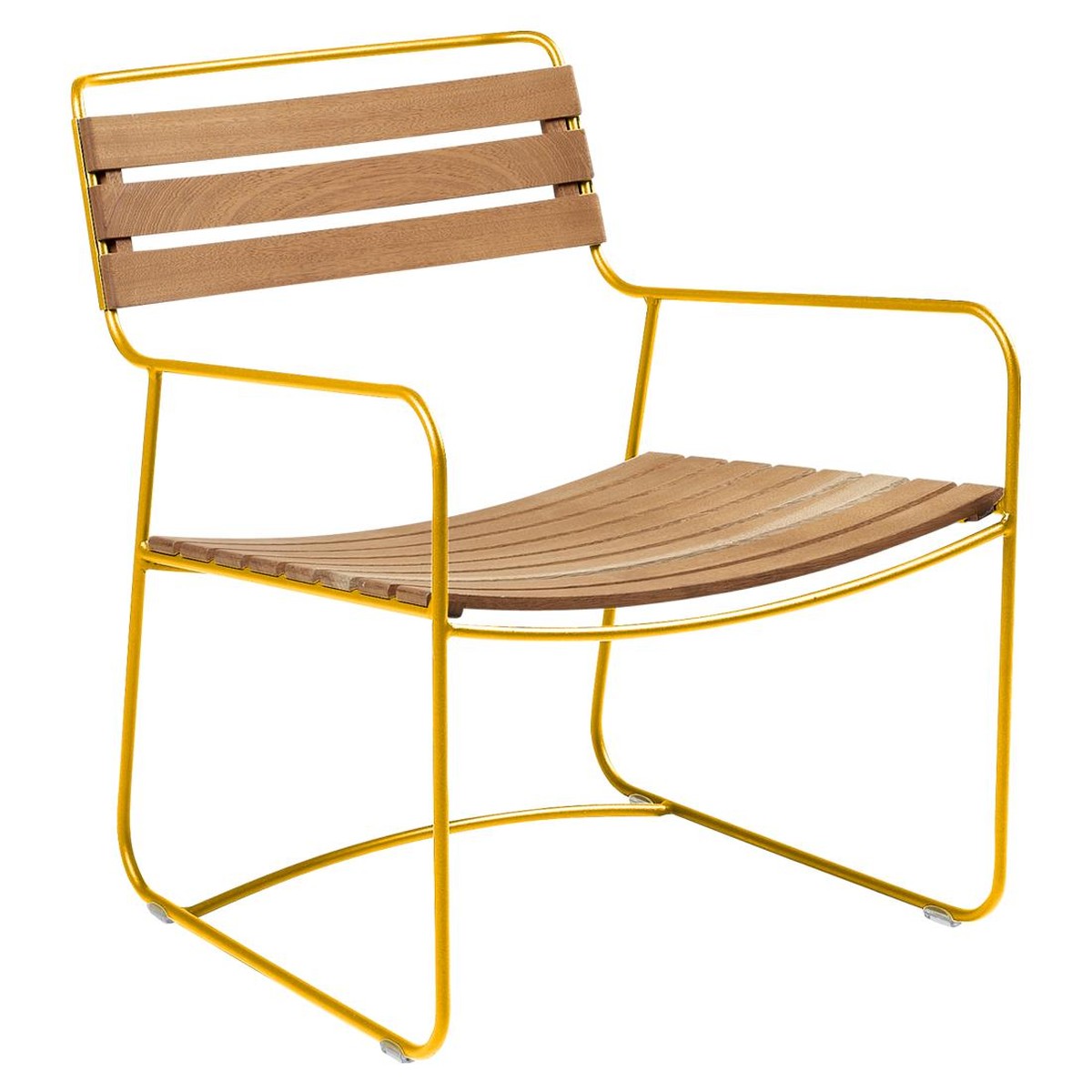 Fermob Suprising Fauteuil bas Surprising Teck Jaune miel L 71 x l 62 x H73cm