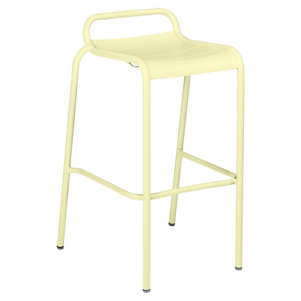 Fermob Luxembourg Tabouret Bar empilable Luxembourg Jaune beurre frais L 54 x l 51 x H88cm