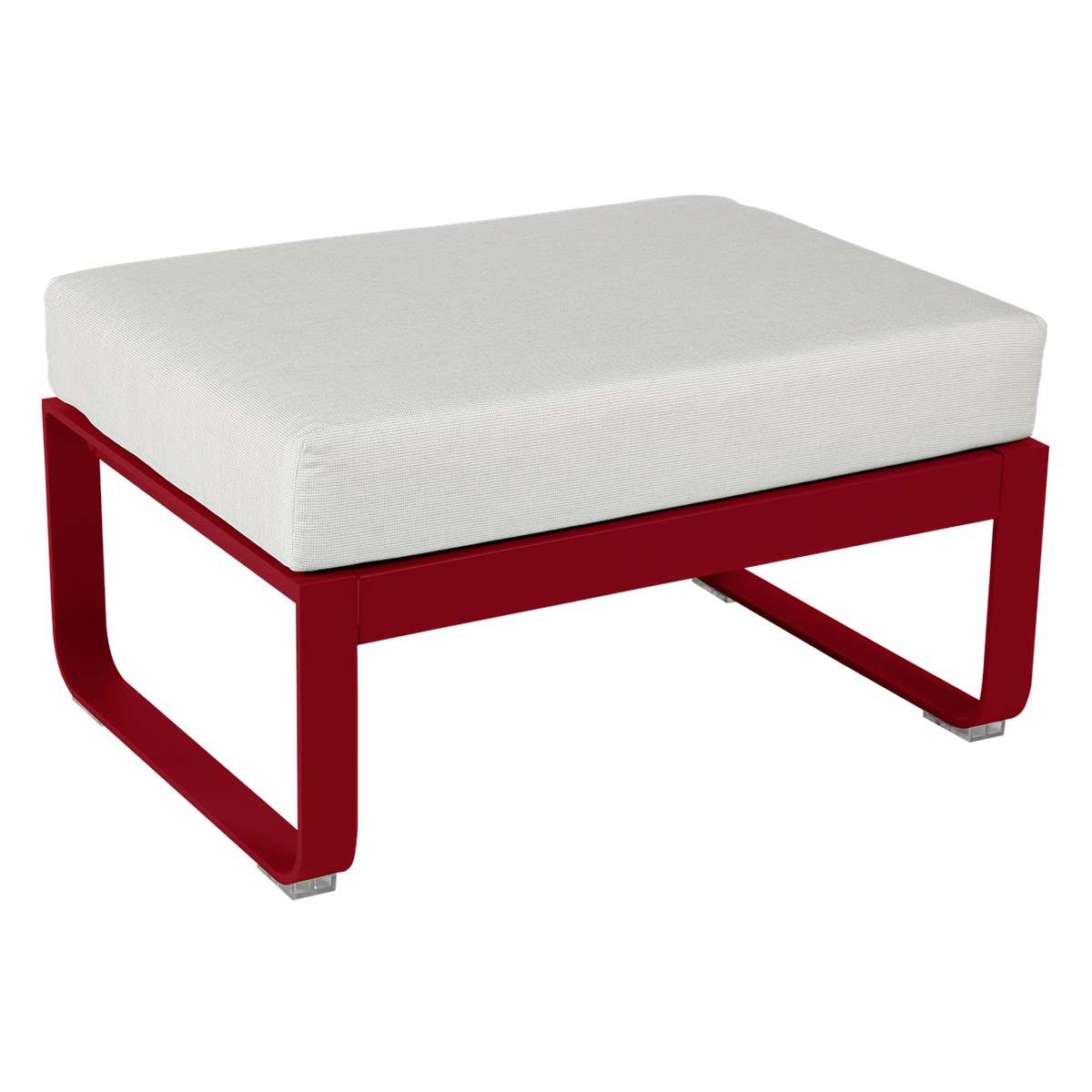 Fermob Bellevie Pouf Bellevie Rouge groseille L 74 x l 53 x H41cm