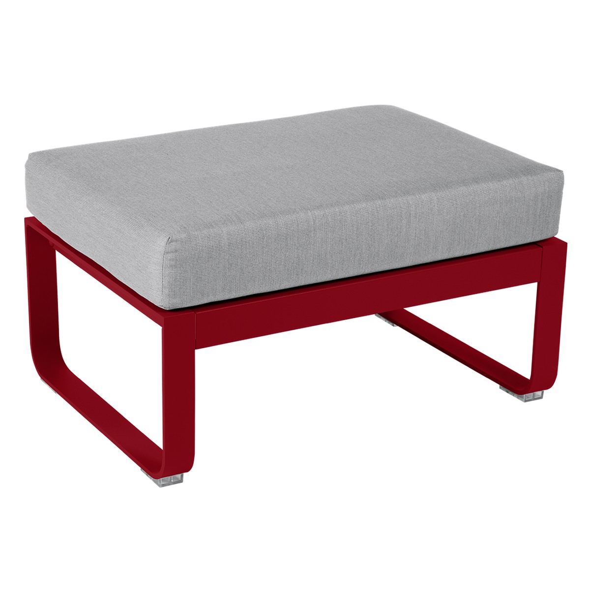 Fermob Bellevie Pouf Bellevie Rouge groseille L 74 x l 53 x H41cm