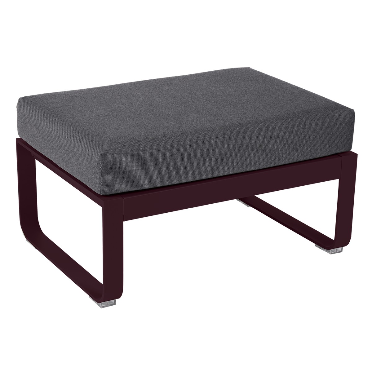 Fermob Bellevie Pouf Bellevie Rouge lie de vin L 74 x l 53 x H41cm