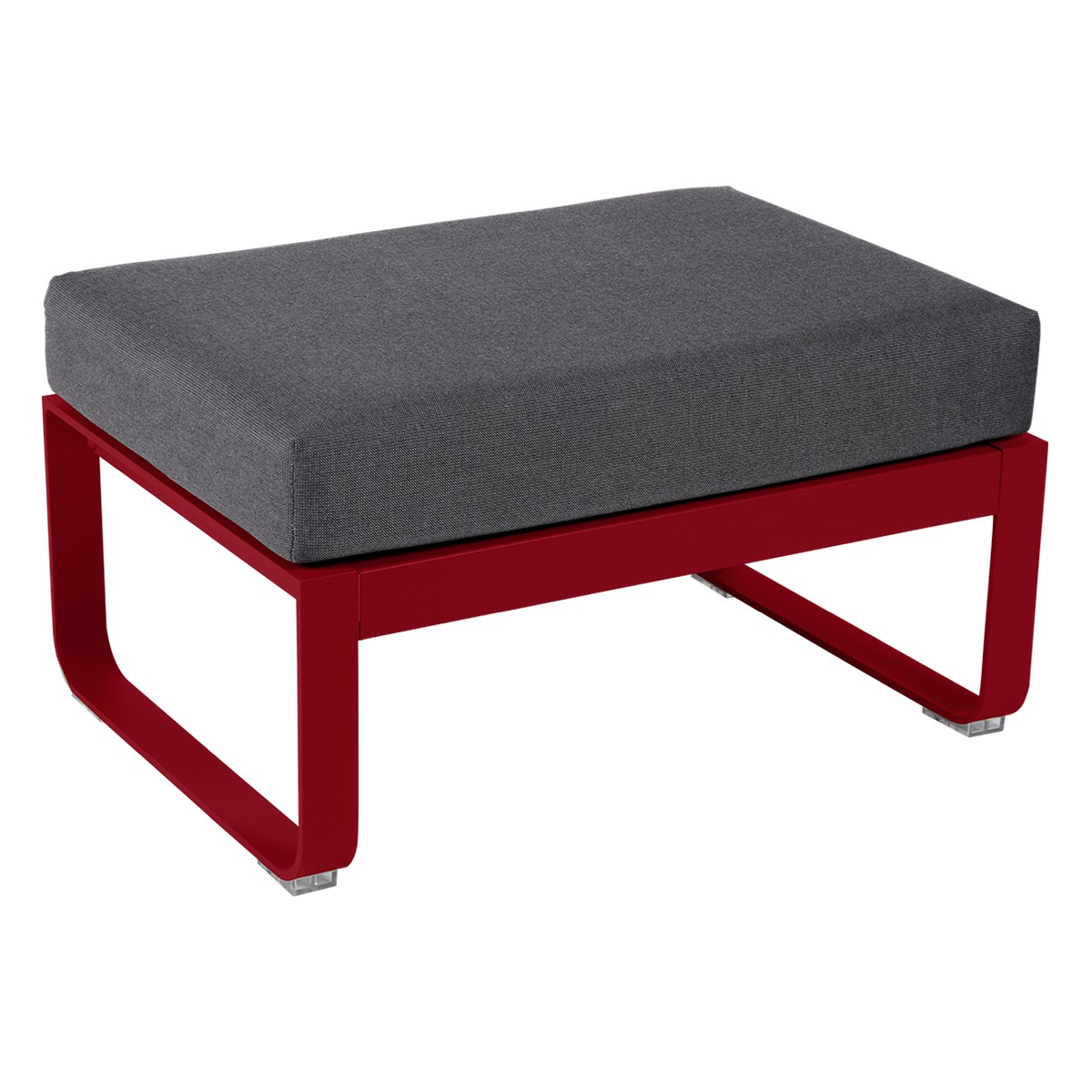 Fermob Bellevie Pouf Bellevie Rouge groseille L 74 x l 53 x H41cm