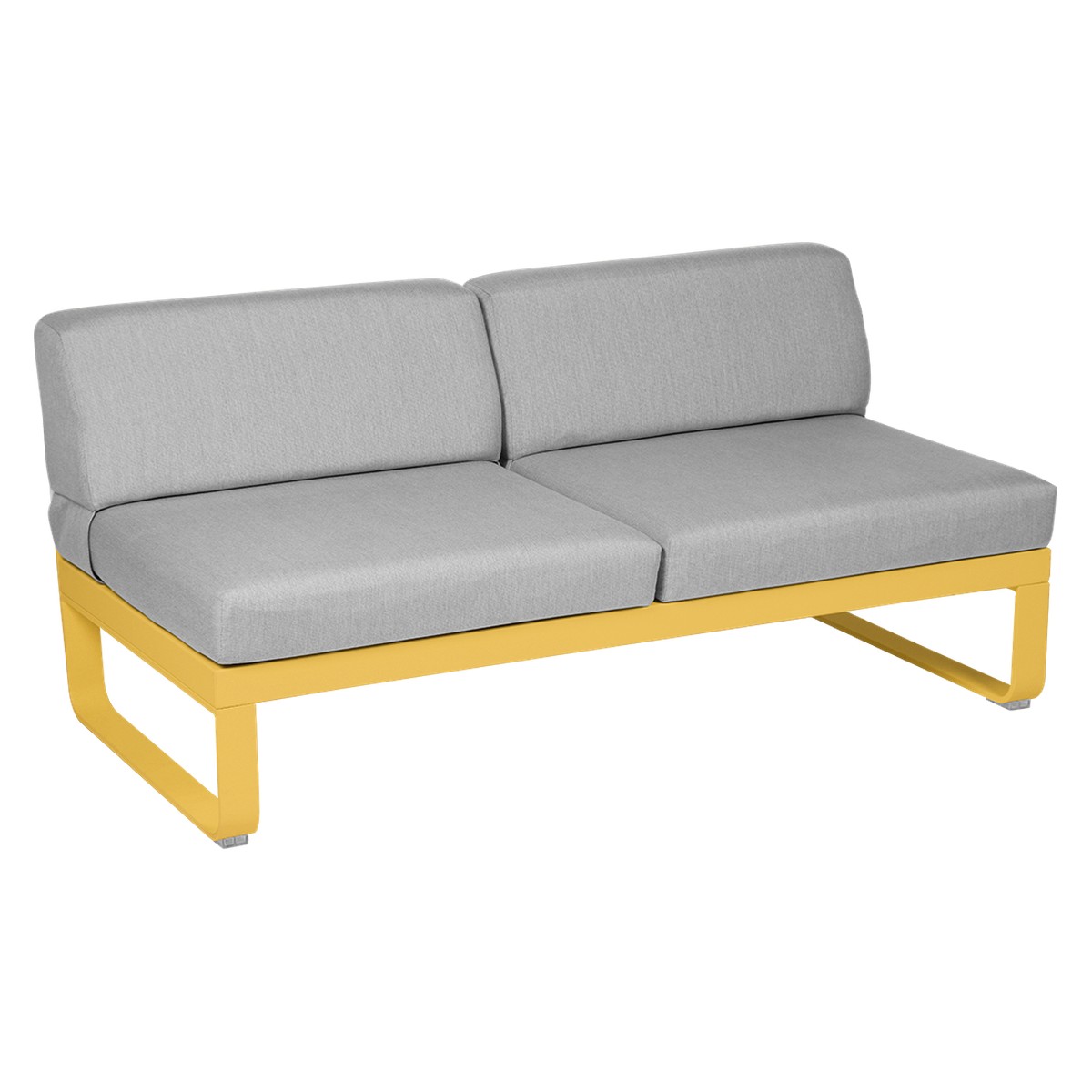 Fermob Bellevie Module central 2 places   bellevie Jaune miel L75xP148xH71cm