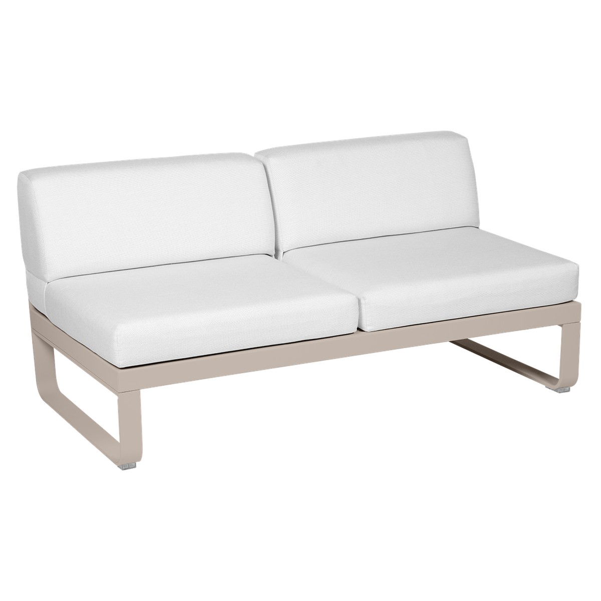 Fermob Bellevie Module central 2 places   bellevie Beige L75xP148xH71cm