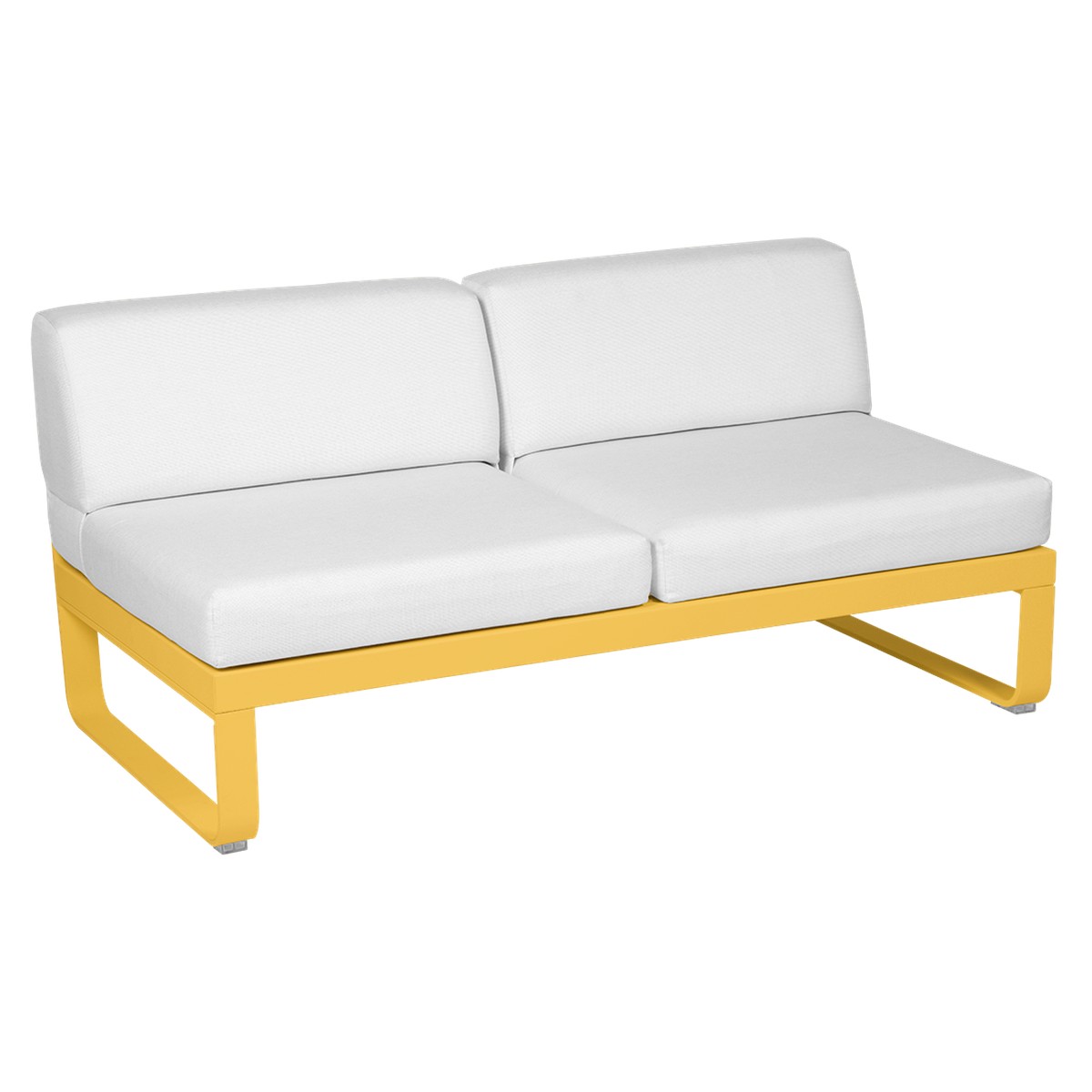 Fermob Bellevie Module central 2 places   bellevie Jaune miel L75xP148xH71cm