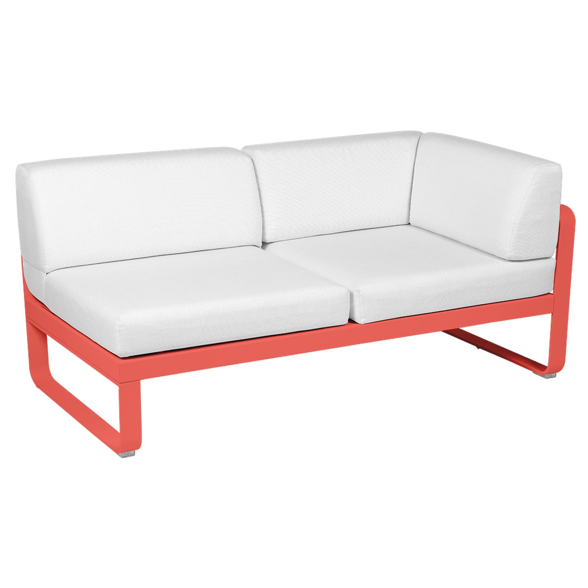 Fermob Bellevie Module d'angle droit bellevie 2 places Rouge saumon 