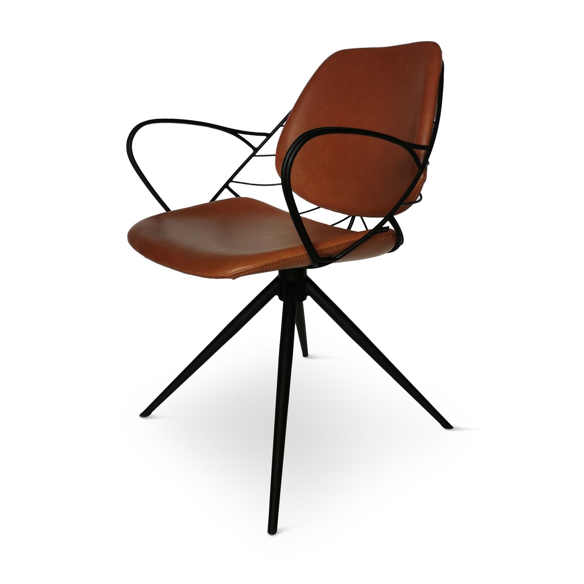 Castle Line Rafael Fauteuil repas Rafael pivotant ginger Brun noisette 53x55x/45/65/80cm