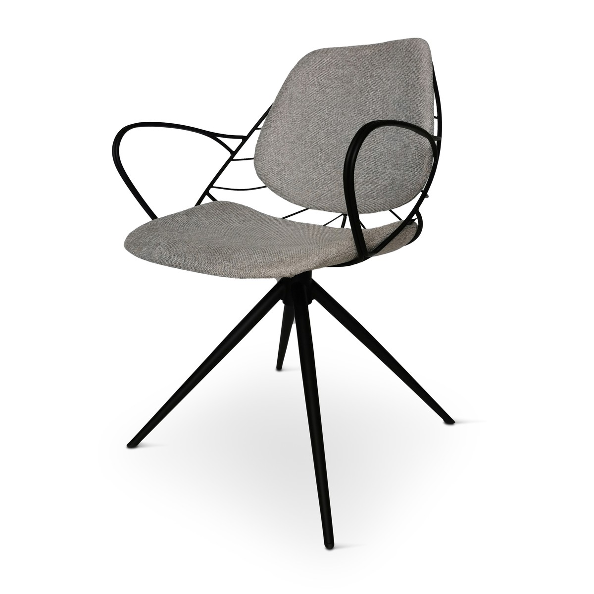 Castle Line Rafael Fauteuil repas Rafael pivotant gris clair Gris perle 53x55x/45/65/80cm