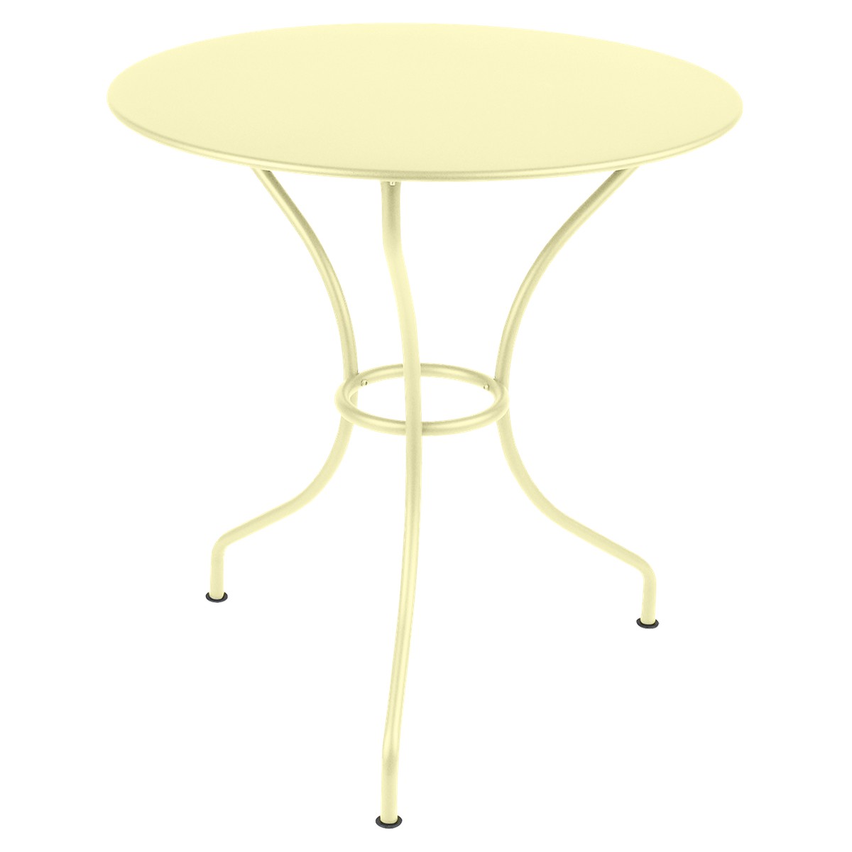 Fermob Opéra Table Opéra  ronde Jaune beurre frais L 67 x l 67 x H74cm Diam : 67